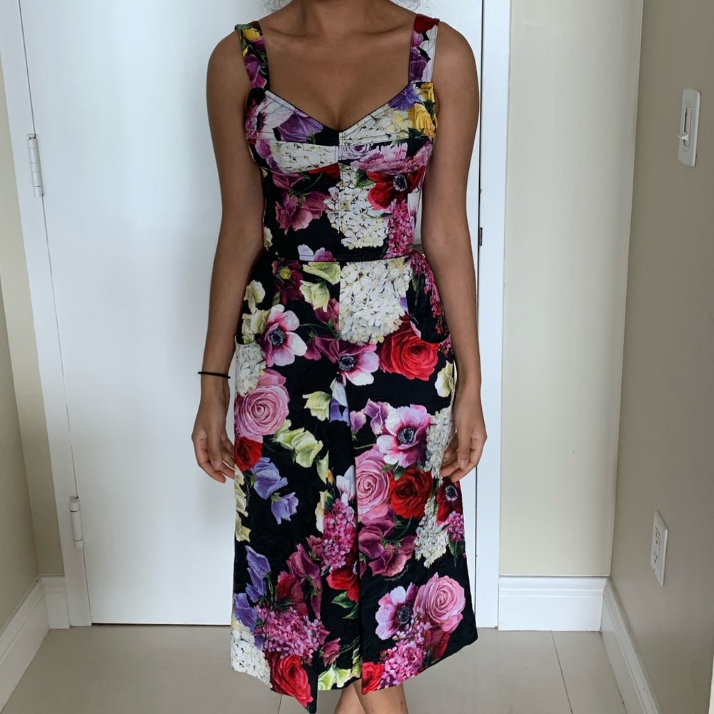 NWT dolce and Gabanna floral bustier dress size 0 - Picture 2 of 7